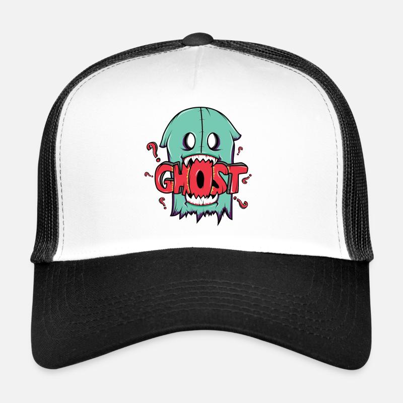 Halloween. Ghost Trucker Cap