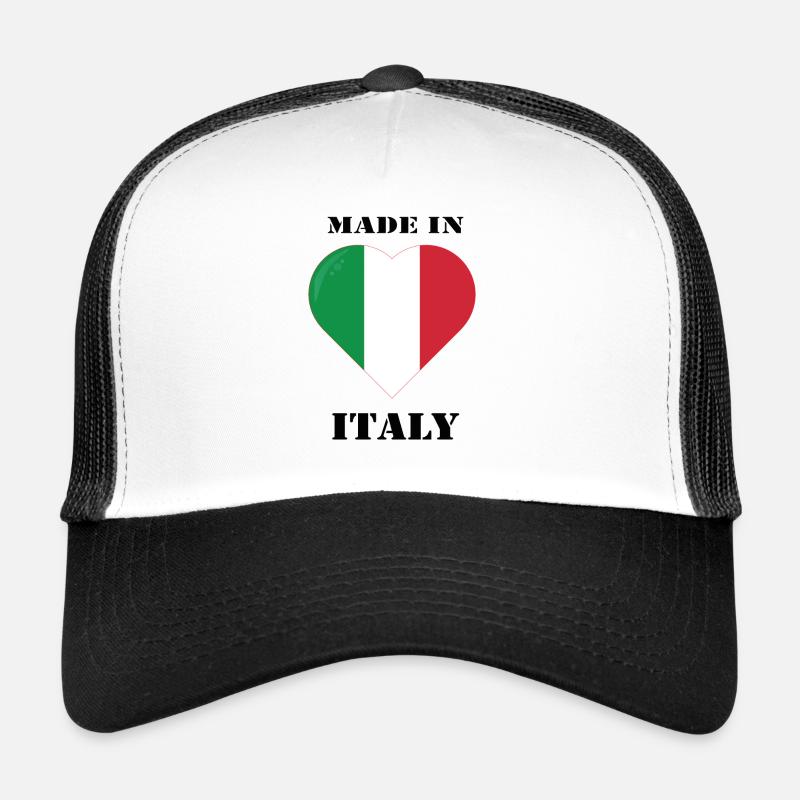 Hergestellt in Italien - Trucker Cap - Weiß/Schwarz