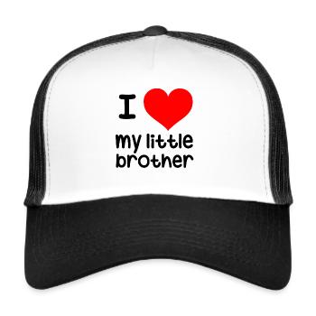 I love my little brother - Trucker Cap - Weiß/Schwarz - Vorne