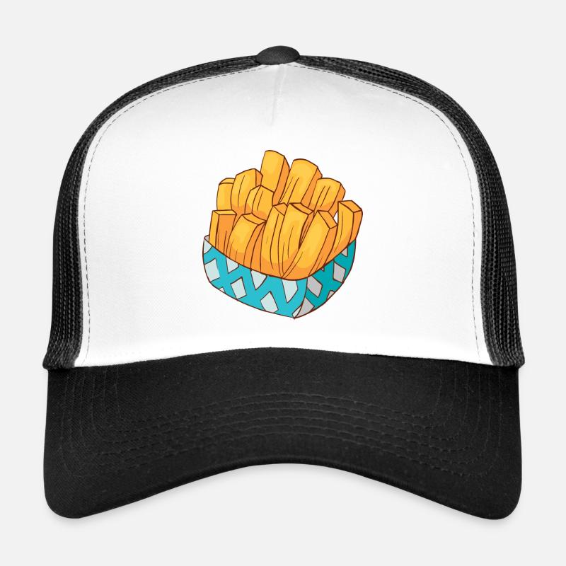 Frites frites - Casquette trucker  - blanc/noir