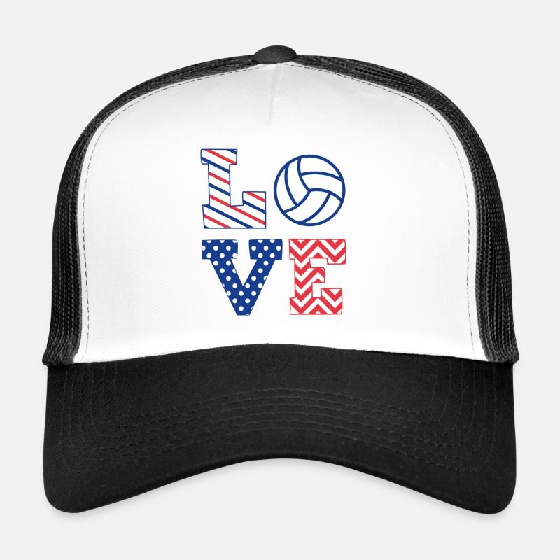 Volleyball - Trucker Cap - Weiß/Schwarz