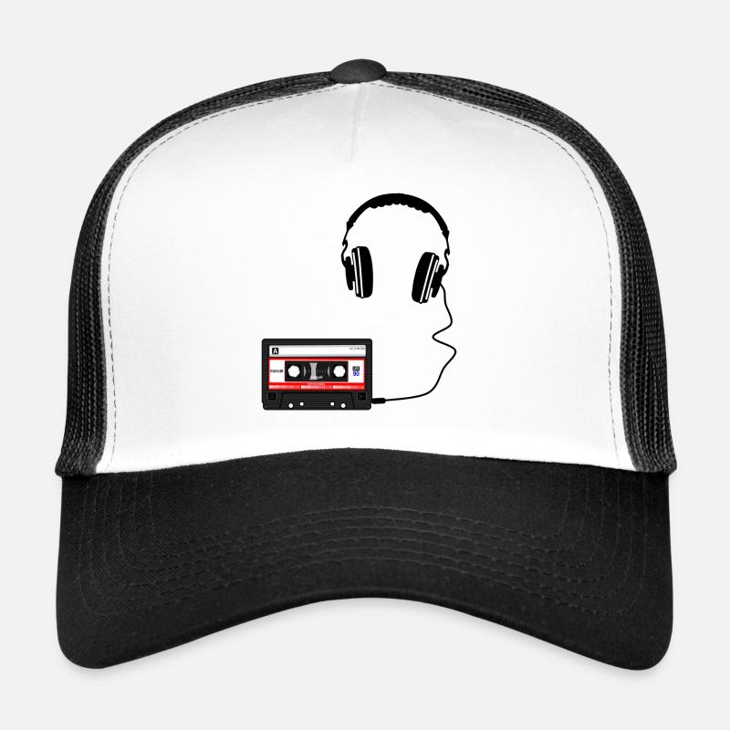 Cassette - Trucker Cap - Weiß/Schwarz