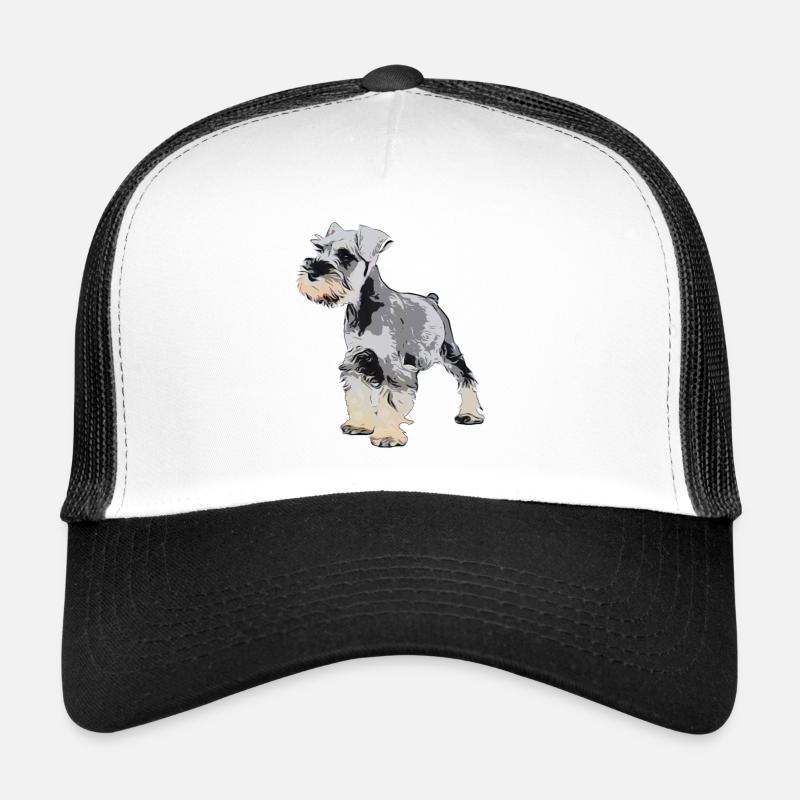 Zwergschnauzer 1 - Trucker Cap - Weiß/Schwarz
