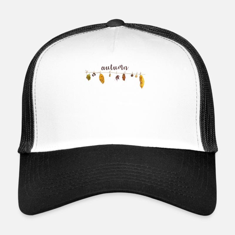 Herbst - Trucker Cap - Weiß/Schwarz