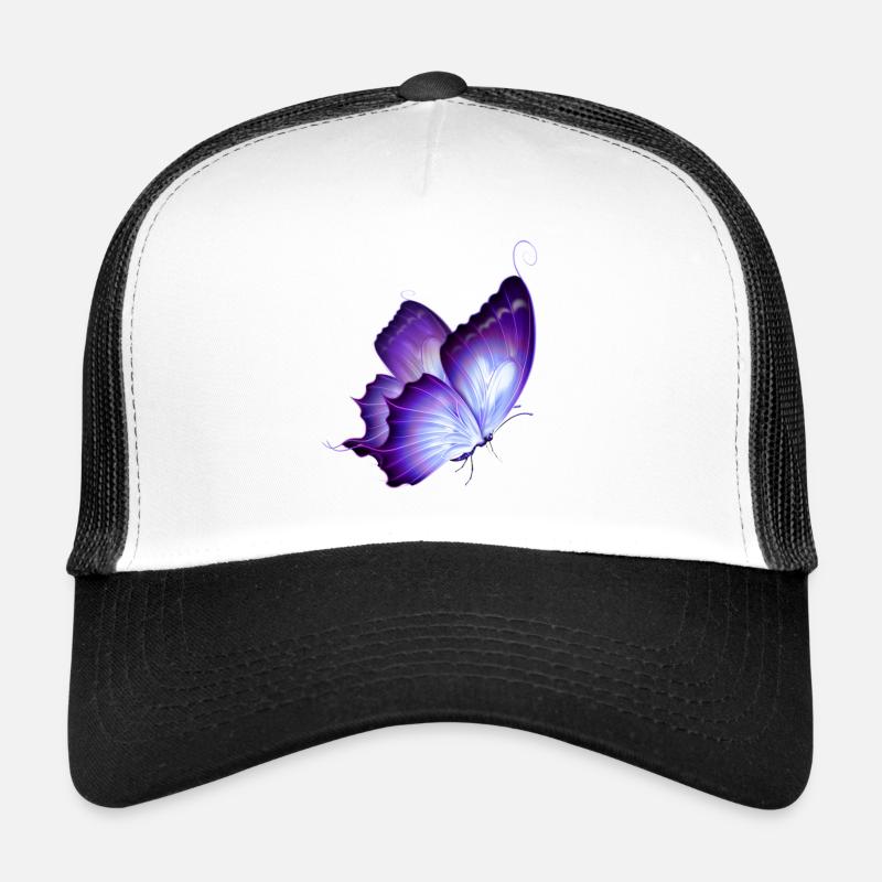 Schmetterling - Trucker Cap - Weiß/Schwarz