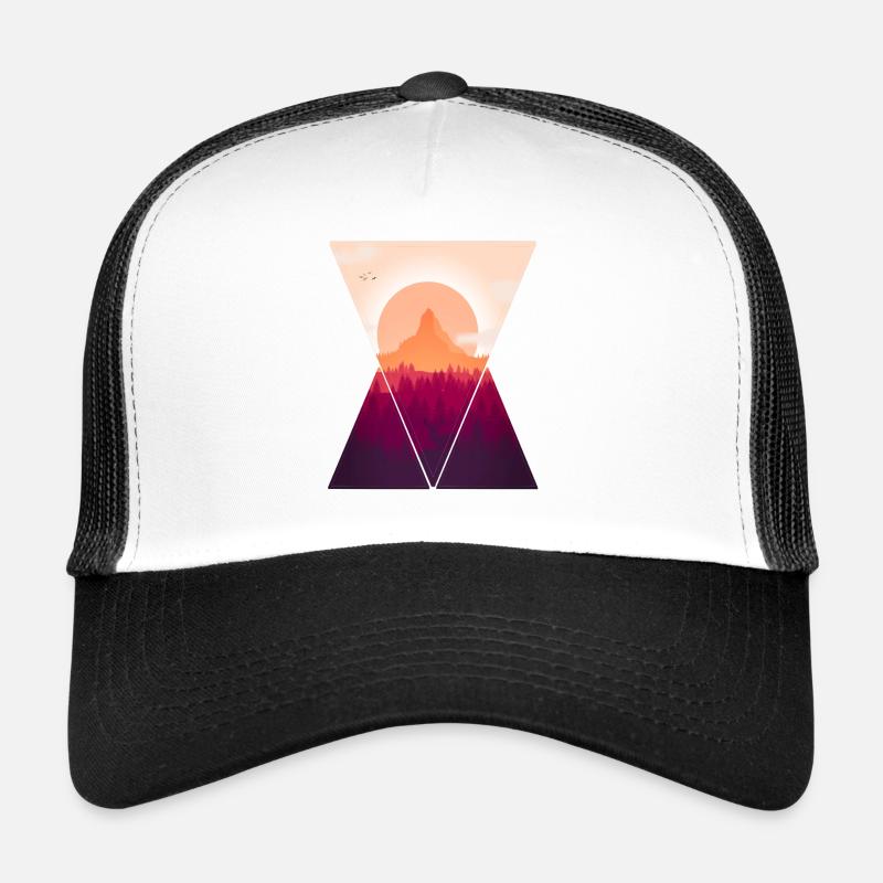 La forêt - Casquette trucker  - blanc/noir