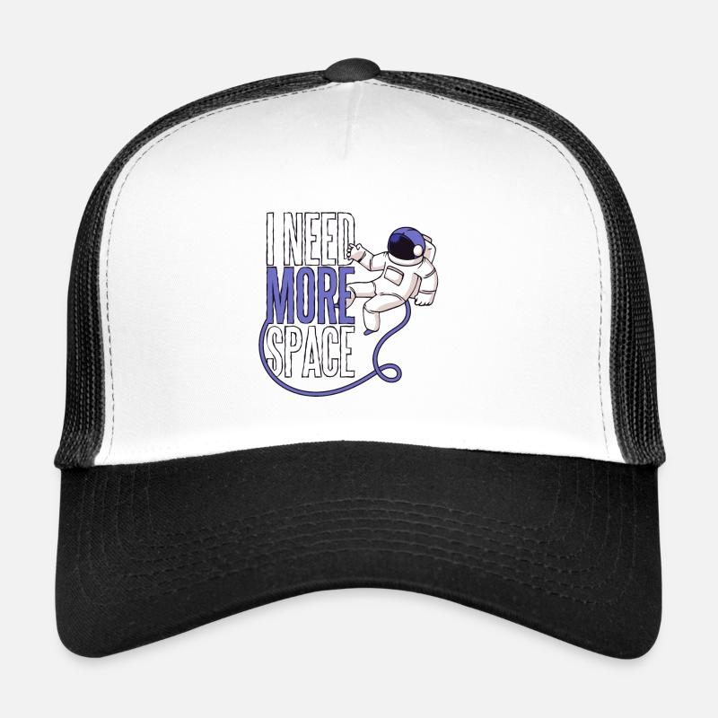 I need more space Astronaut Mars Vie - Casquette trucker  - blanc/noir