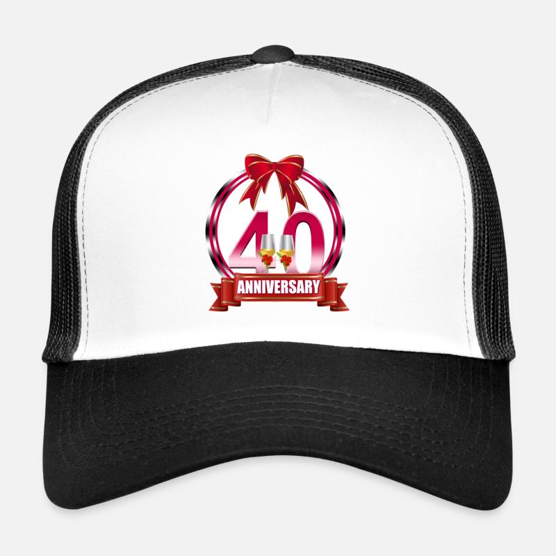 40. Hochzeitstag Ruby Hochzeitstag Trucker Cap
