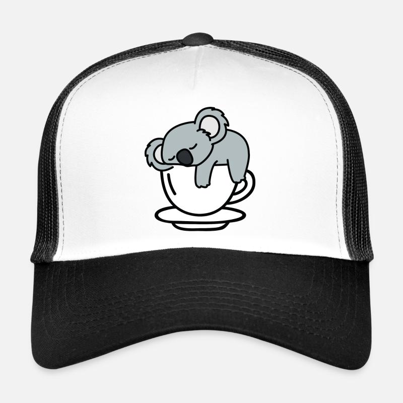 Koala Tee - Trucker Cap - Weiß/Schwarz