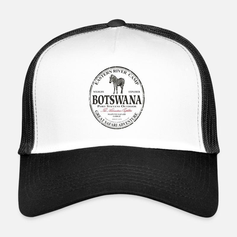 Botswana - Zebra - Trucker Cap - Weiß/Schwarz