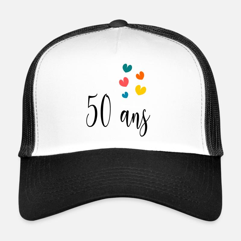 50 ANS. 50e ANNIVERSAIRE. ANNIVERSAIRE 50 ANS. 50 Casquette trucker 