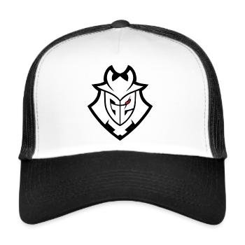 G2 Esports Logo Black Lines Small - Trucker Cap - white/black - Front