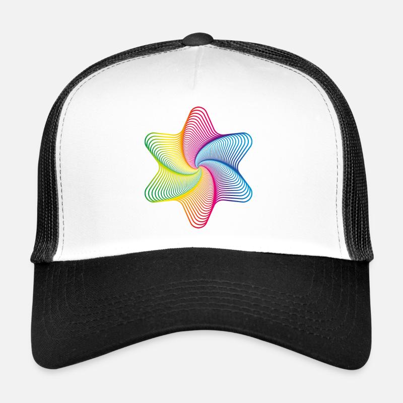 Étoile - illusion, multicolore Casquette trucker 