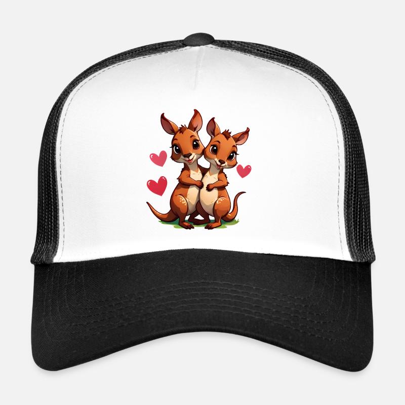 Verschenke diese süßen Kängurus zum Valentinstag Trucker Cap