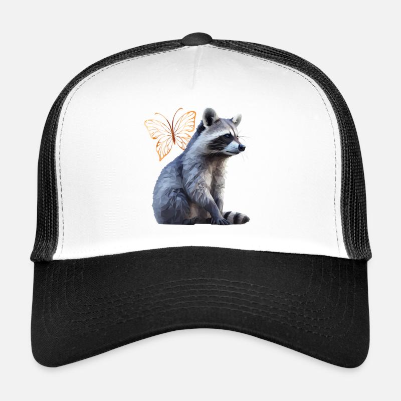 Raton laveur - Casquette trucker  - blanc/noir