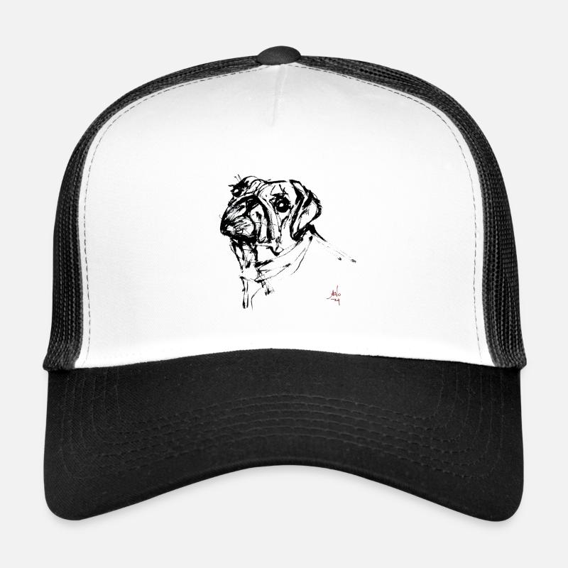 pug - Casquette trucker  - blanc/noir