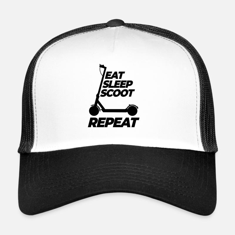 Eat Sleep Scoot Repeat, E-Scooter, Elektro Roller Trucker Cap
