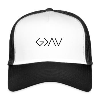 God is greater than the highs and lows by Saltees - Trucker Cap - white/black - Front