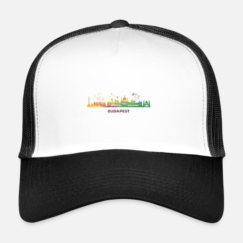 Budapester Skyline Budapest - Casquette trucker - blanc/noir