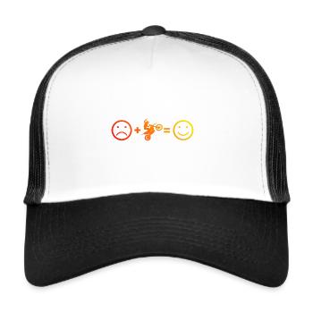 Dirt Biker Men's Dirt Bike Dirt Bike Motocross - Trucker Cap - white/black - Front