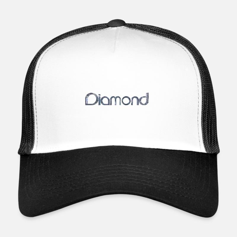 Stilisierter Text mit Diamant Trucker Cap