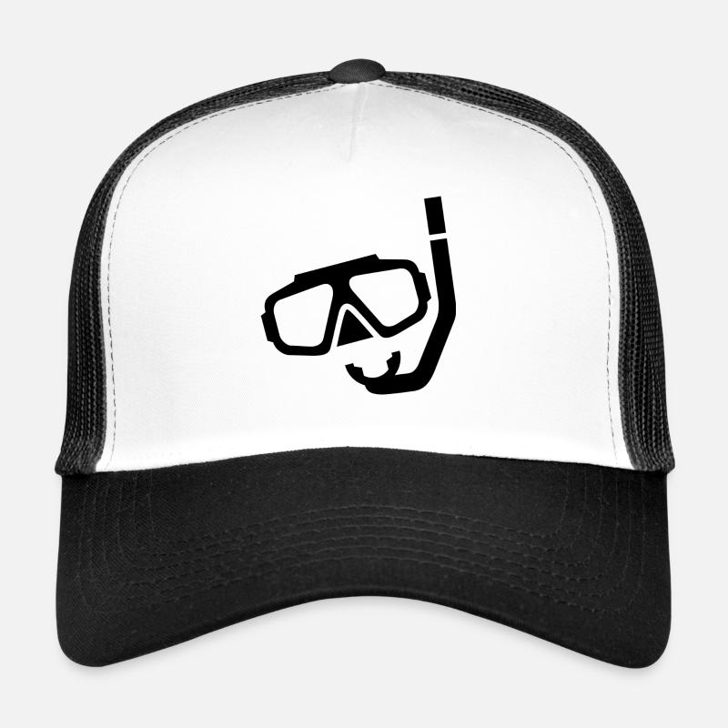 plongée - Casquette trucker - blanc/noir