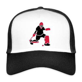 Feldhockey-Torwart - Trucker Cap - Weiß/Schwarz - Vorne