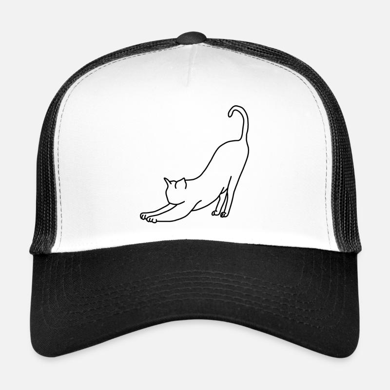 Chat qui étire l'animal Casquette trucker 