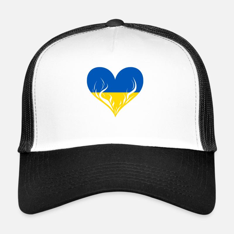 Ukraine Herz Trucker Cap