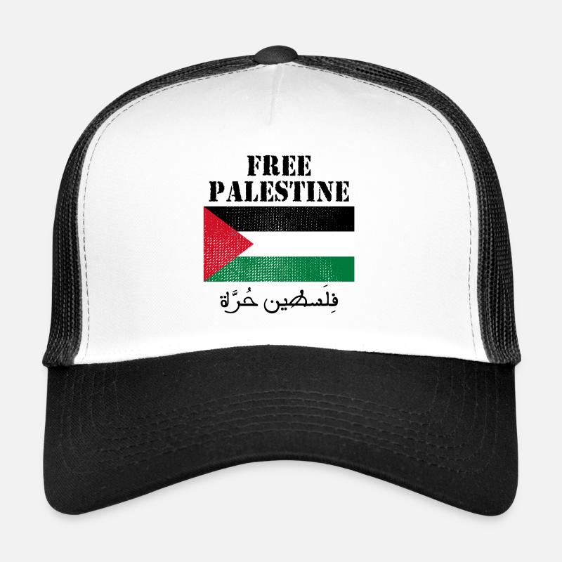 Free Palestine - Trucker Cap - white/black