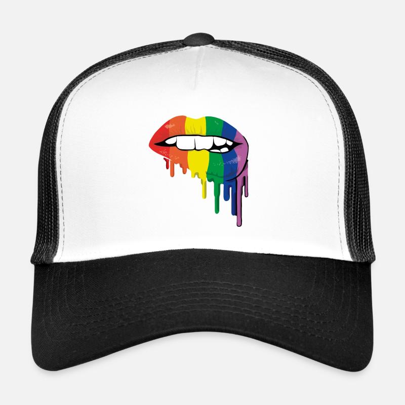 LGBTI Lips - Trucker Cap - white/black