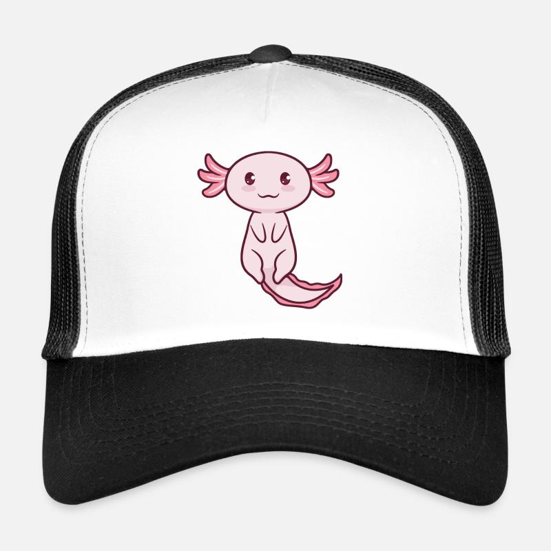 Axolotl Süß - Trucker Cap - Weiß/Schwarz