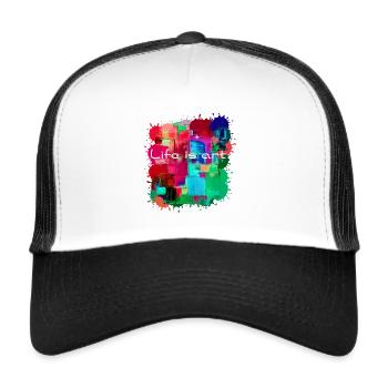Life is art, Art, Abstract Art, Painting - Trucker Cap - white/black - Front