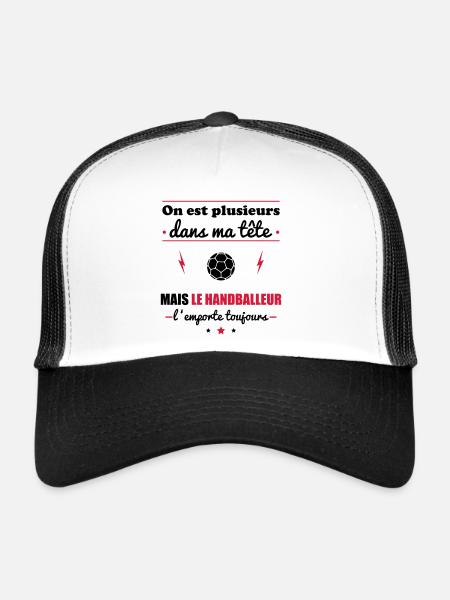 Handballeur l'emporte toujours, handball - Casquette trucker - blanc/noir