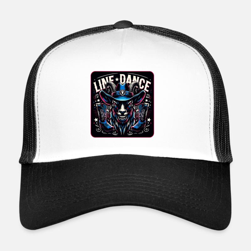 Ziegen und Line Dance lustige Ziege mit Stetson Trucker Cap