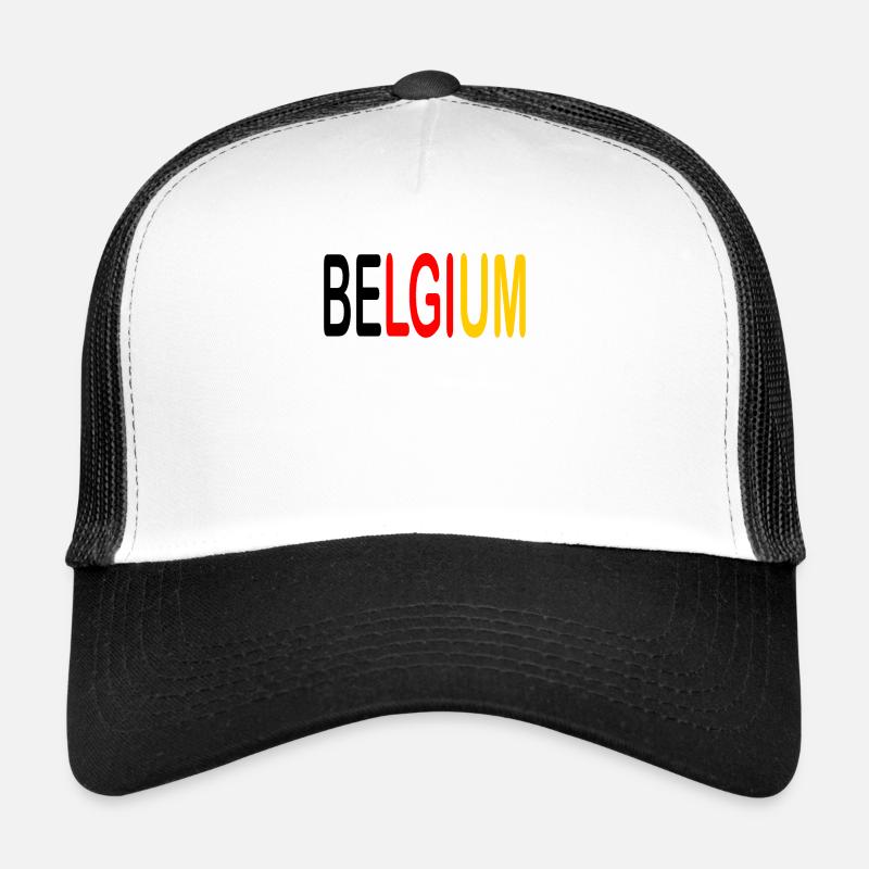 Belgium - Casquette trucker - blanc/noir