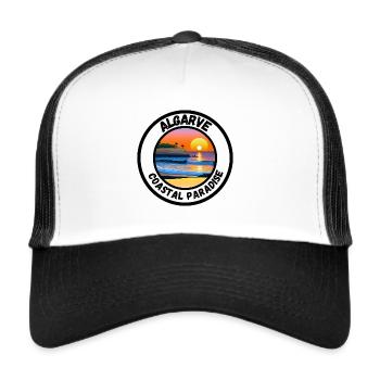 Algarve - Paradis côtier - Casquette trucker  - blanc/noir - Devant