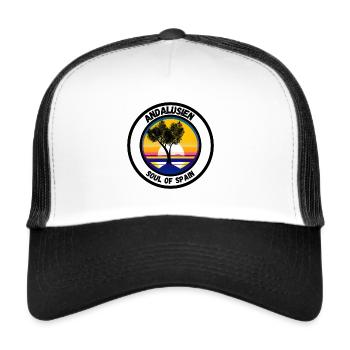 Andalousie - L’âme de l’Espagne - Casquette trucker  - blanc/noir - Devant