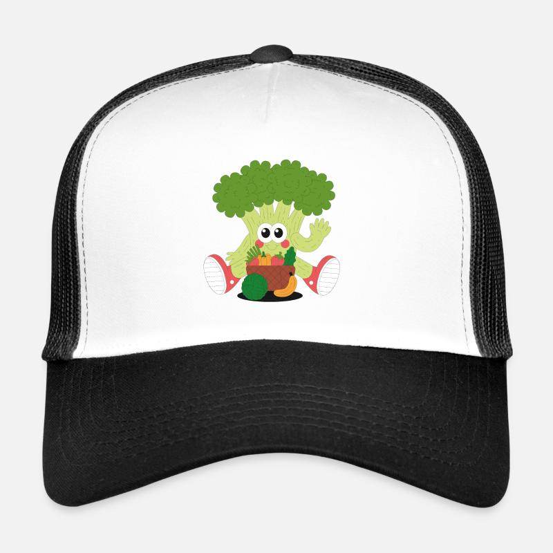 HAPPY BRROCCOLI - Trucker Cap - white/black