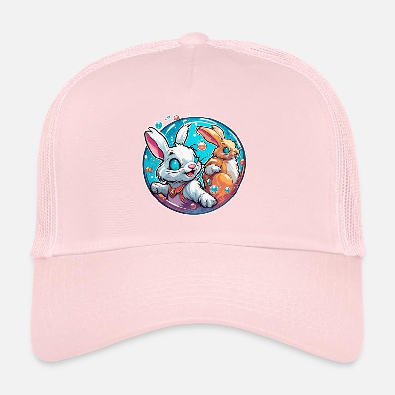 Animal in Soap Bubble / Childlike / Cute / Bunny Trucker Cap