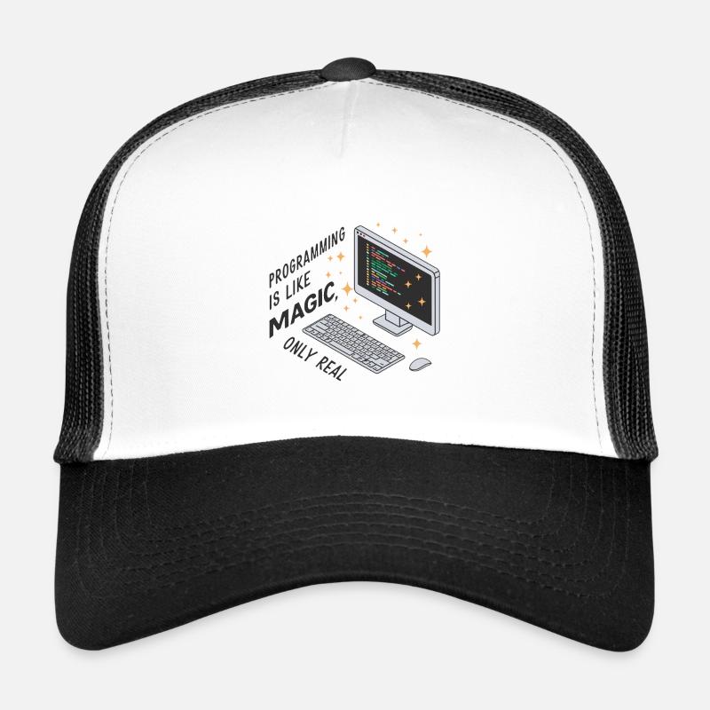 La programmation est comme de la magie, mais réelle. Casquette trucker 