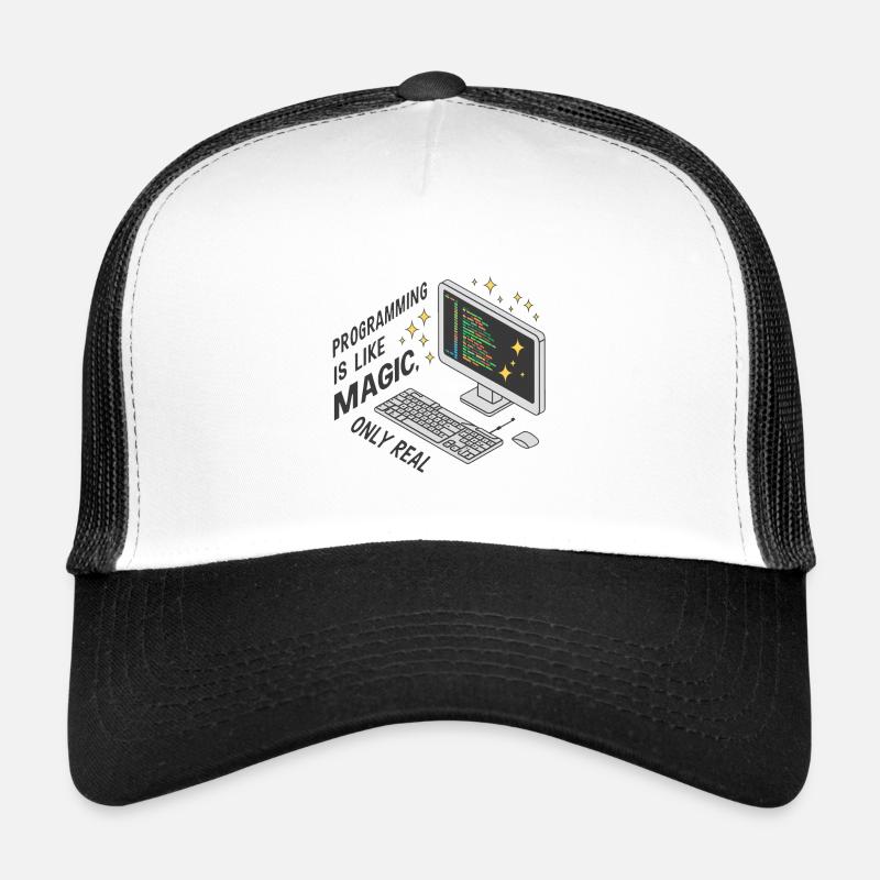 La programmation est comme de la magie, mais réelle. Casquette trucker 