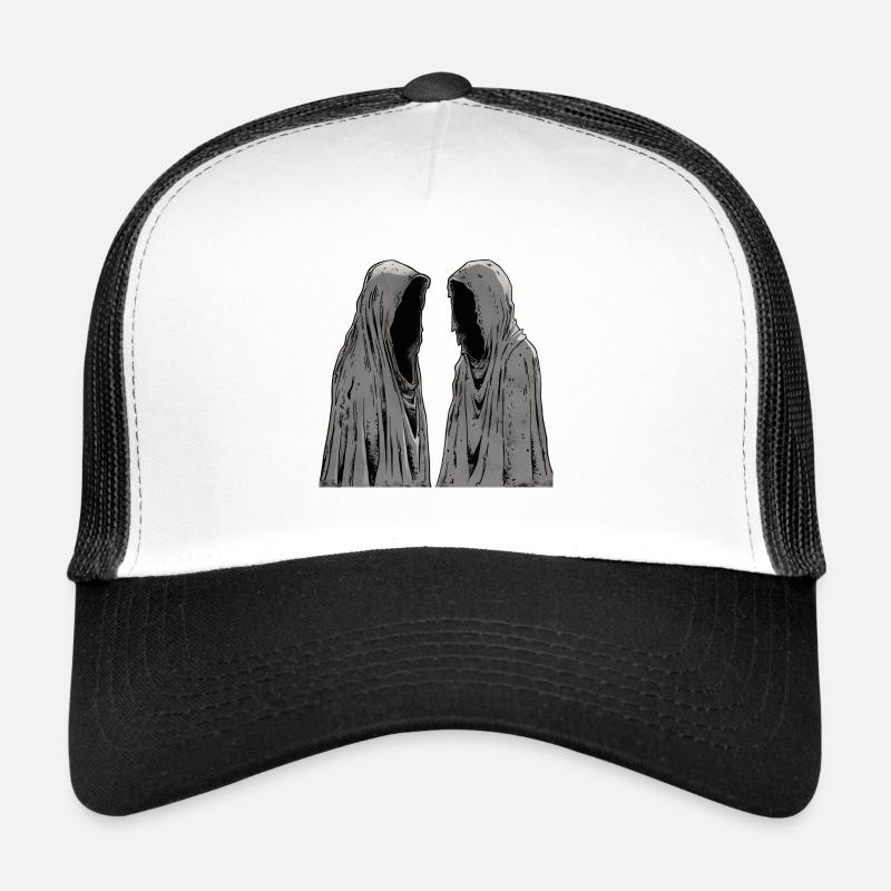 Pas de murmures de fantômes de visage - Casquette trucker  - blanc/noir
