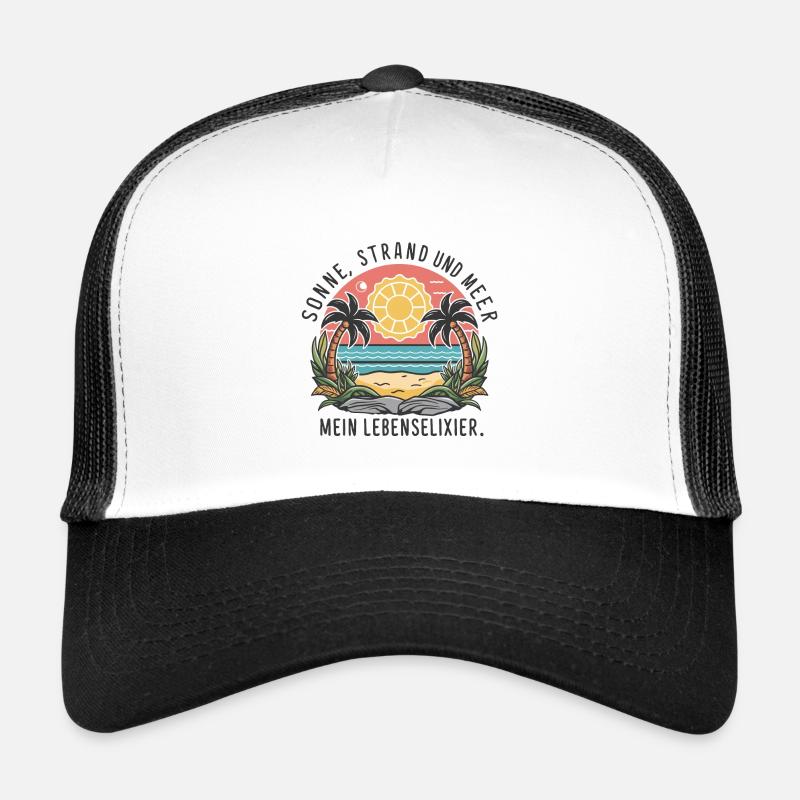 Le soleil, la plage et la mer - mon élixir de vie Casquette trucker 
