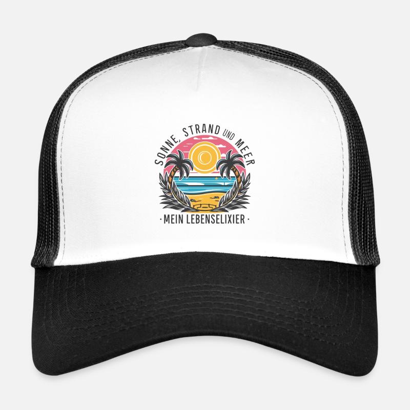 Le soleil, la plage et la mer - mon élixir de vie Casquette trucker 