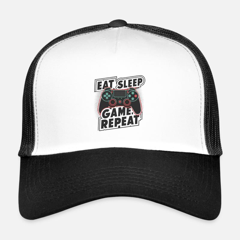 Manger, dormir, jouer, répéter Casquette trucker 
