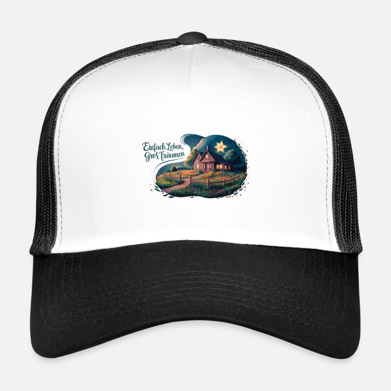 Vivre simplement, rêver grand Casquette trucker 