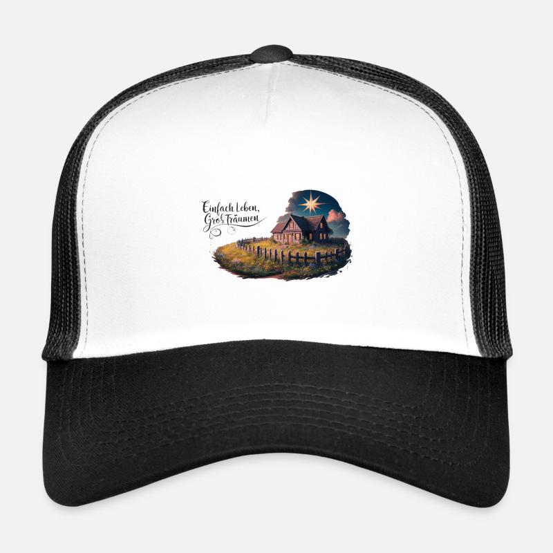 Vivre simplement, rêver grand Casquette trucker 