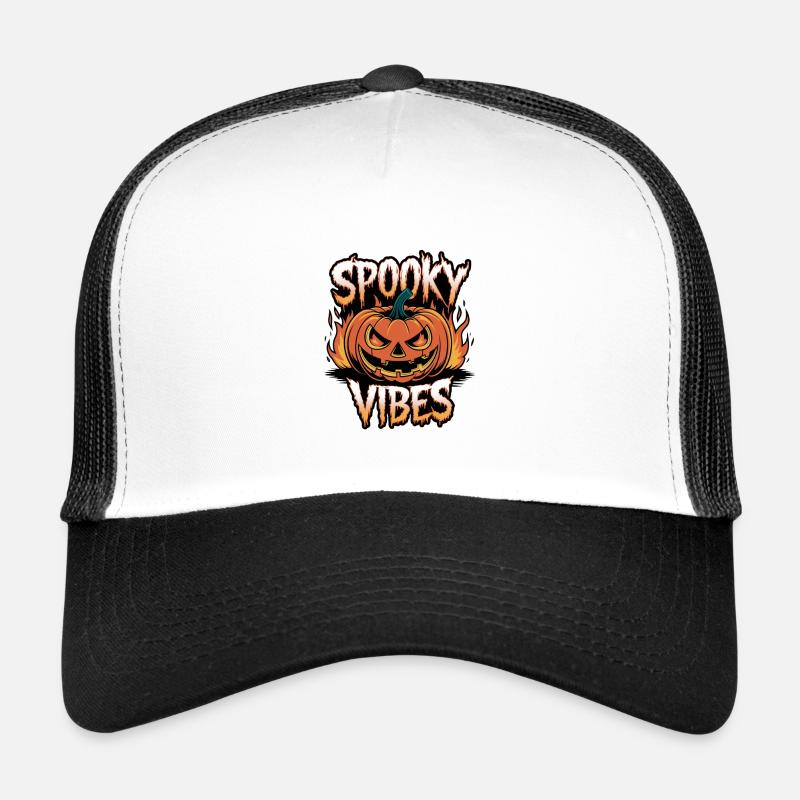 Spooky Jack-o'-lantern – Spooky Vibes Casquette trucker 