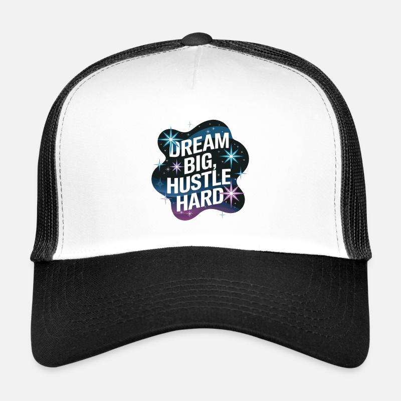 Dream Big, Hustle Hard – Nachthimmel Trucker Cap